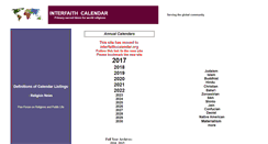 Desktop Screenshot of interfaithcalendar.org